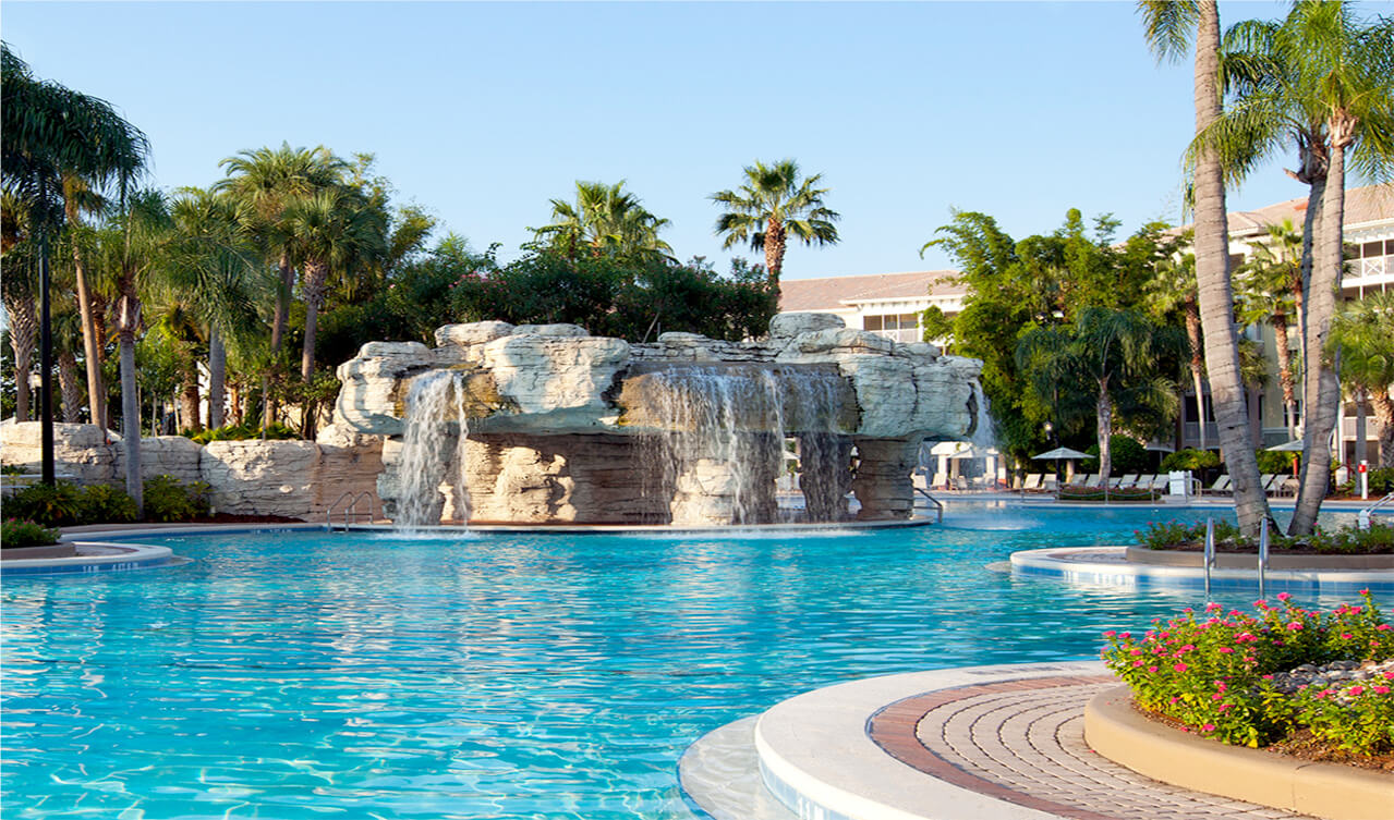 Resort Pool & Waterfall Feature